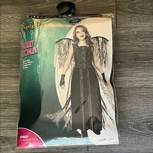 Dark Angel Child Costume - Black and Gray- XL 14/16